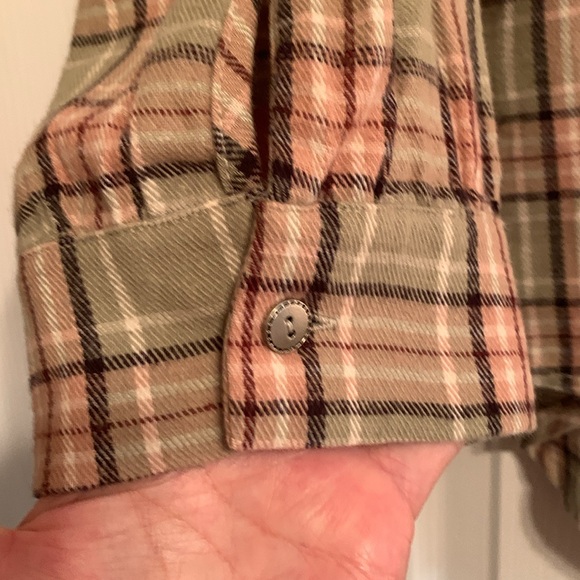 Pol, patchwork flannel button down shirt, size medium, NWOT - Picture 8 of 11